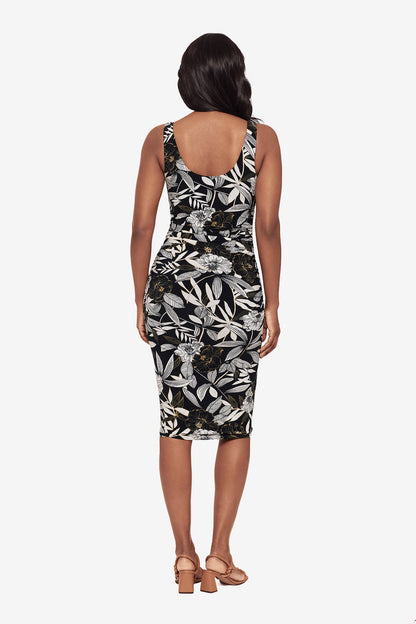Body by Suki Shaping Dress In Lirios Black/Multi | Miraclesuit