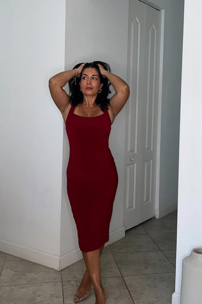 Diva Shaping Dress in Crimson Crimson | Miraclesuit