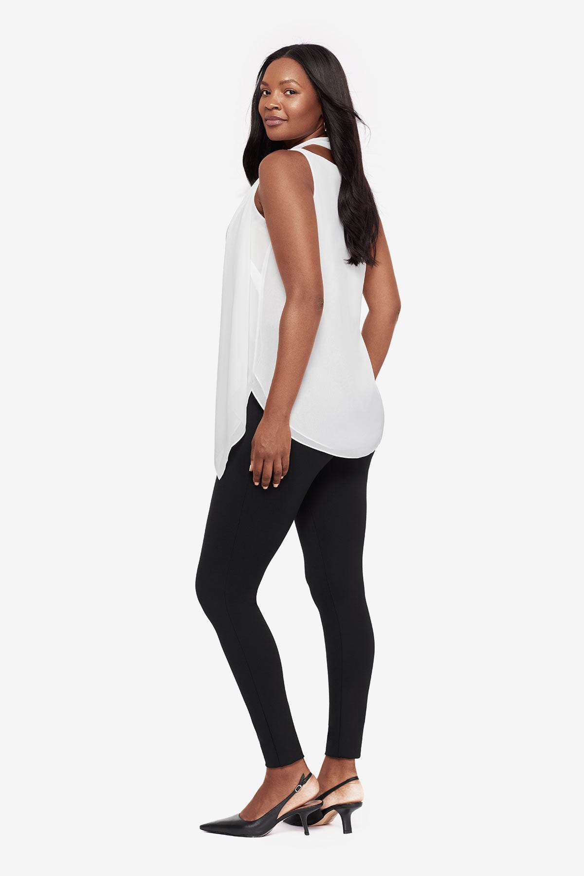 Soft Georgette Layered Tunic in Ivory Ivory | Miraclesuit