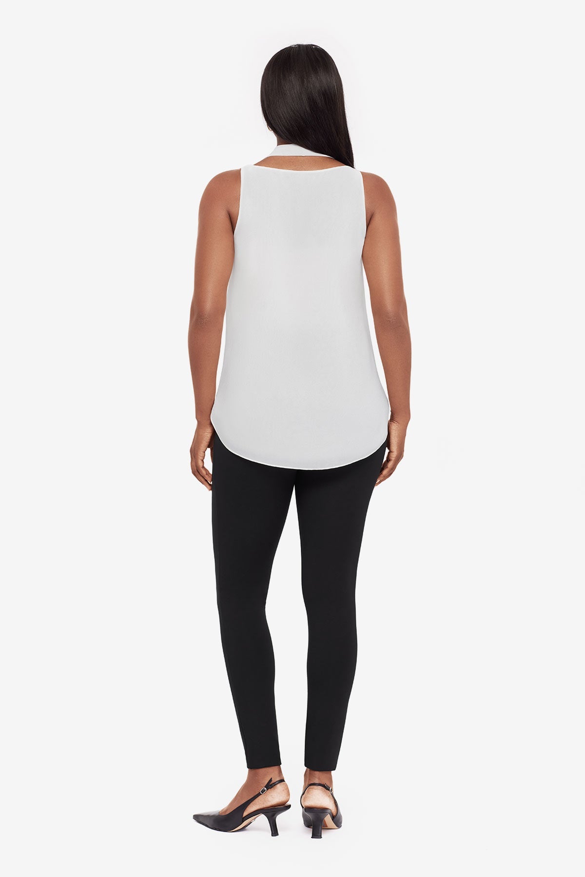 Soft Georgette Layered Tunic in Ivory Ivory | Miraclesuit