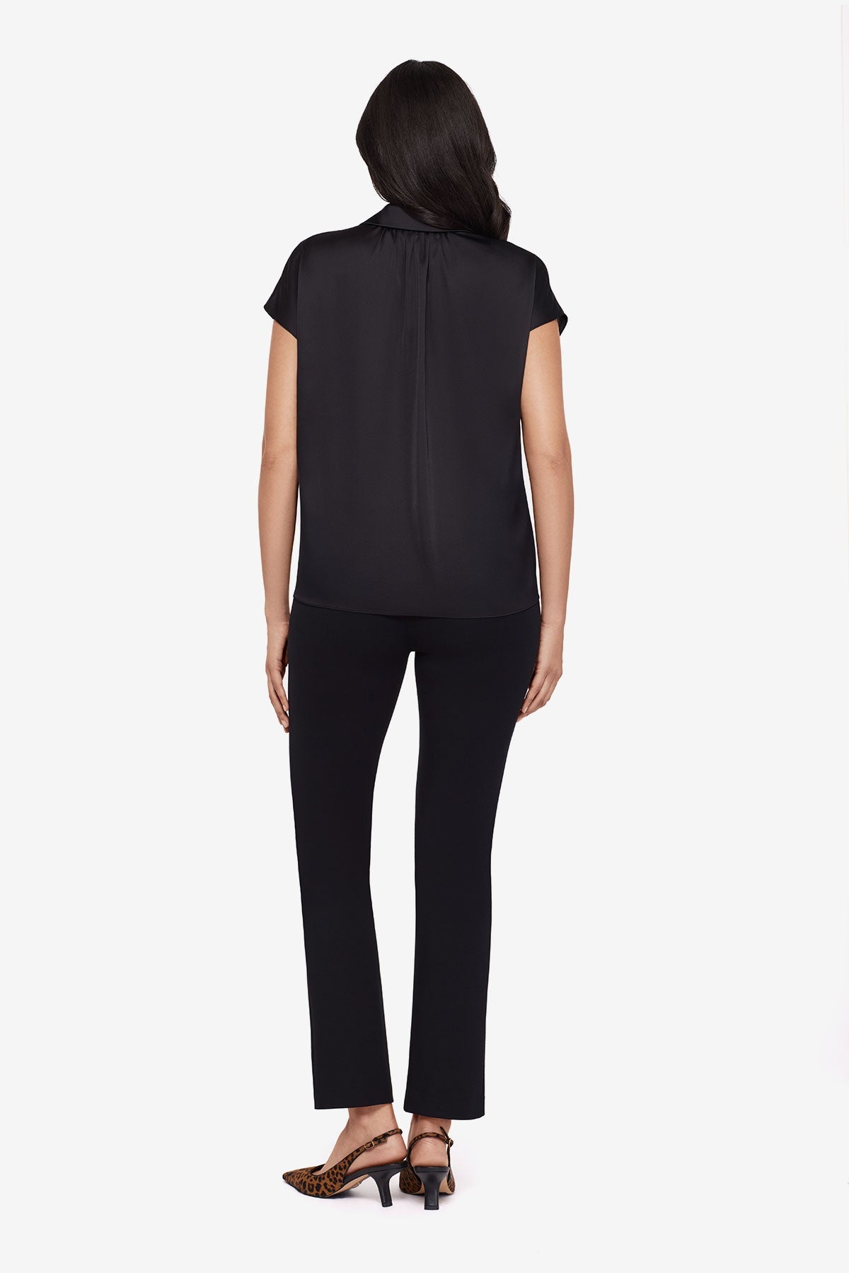 Relaxed Charmeuse Blouse in Black Black | Miraclesuit