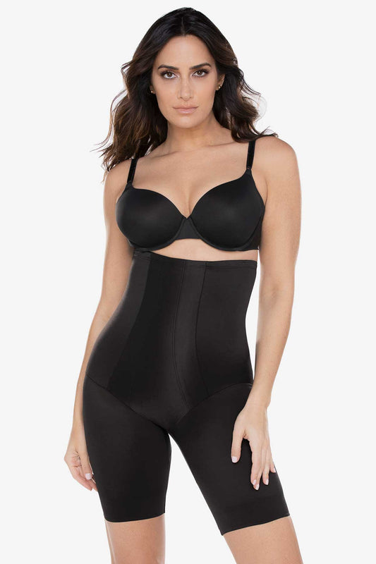 Hi Waist Long Leg Shaper Black | Miraclesuit
