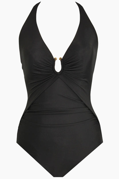 Razzle Dazzle Bling One Piece Swimsuit Black | Miraclesuit