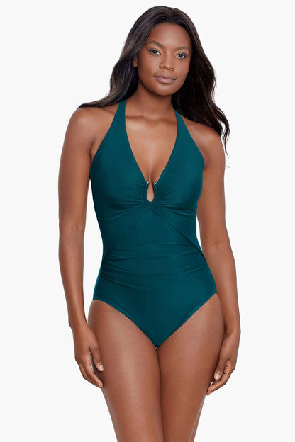 Razzle Dazzle Bling One Piece Swimsuit Black | Miraclesuit