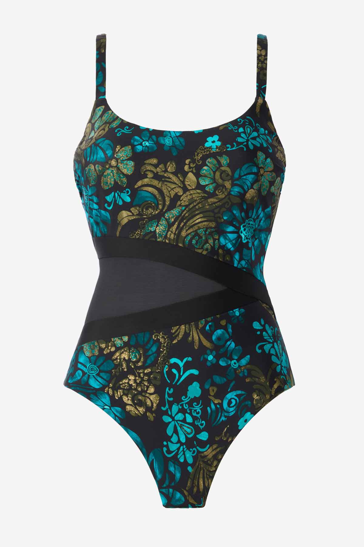 Flor De Mare Lyra One Piece Swimsuit Black/Multi | Miraclesuit