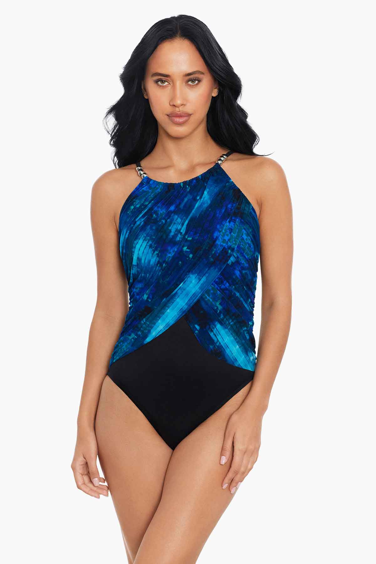 Magicsuit Hazy Daze Lisa One Piece Swimsuit Blue/Multi | Miraclesuit