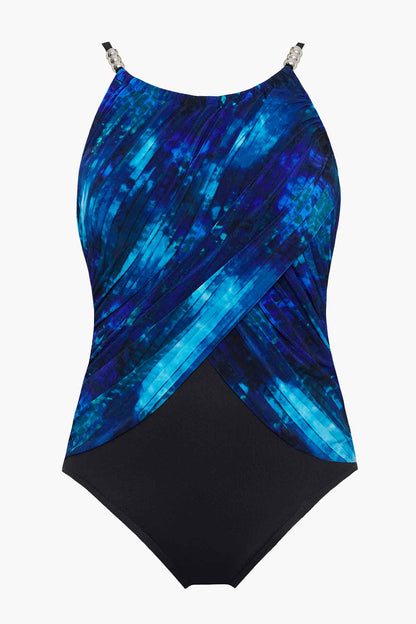 Magicsuit Hazy Daze Lisa One Piece Swimsuit Blue/Multi | Miraclesuit