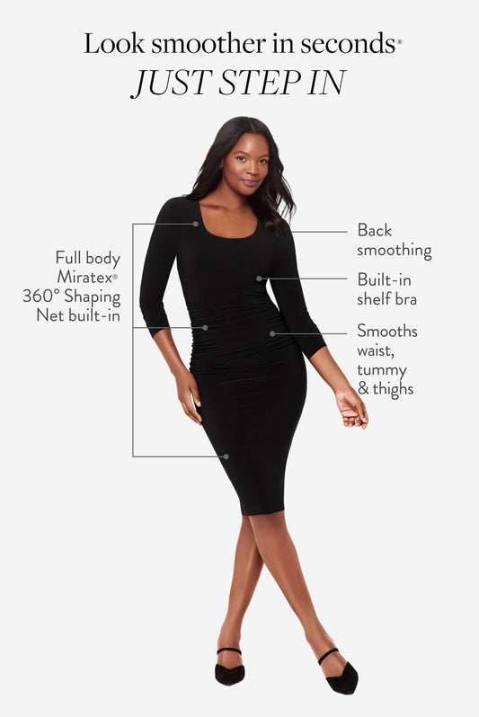 Suri Shaping Dress in Black Black | Miraclesuit