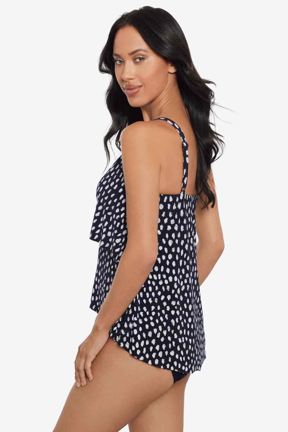 Magicsuit Pebbles Grace Tankini Top Black/White | Miraclesuit
