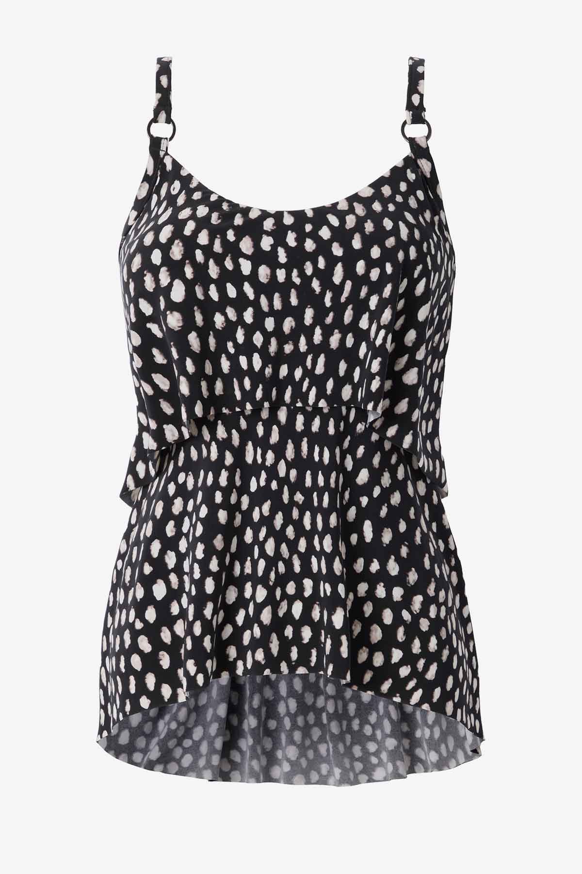 Magicsuit Pebbles Grace Tankini Top Black/White | Miraclesuit