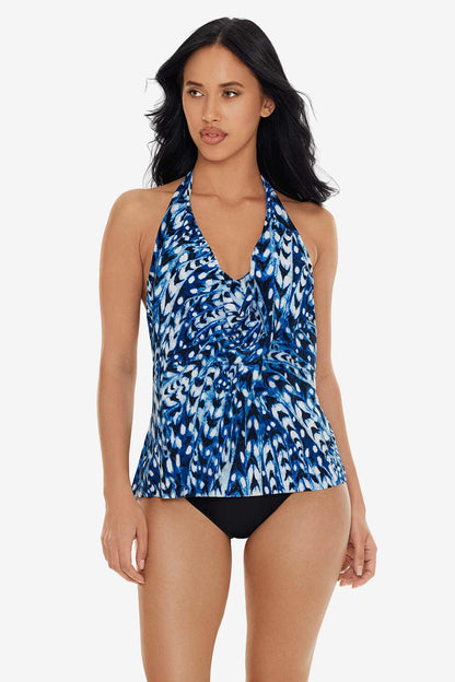 Sophie Tankini Top in Quill Blue/Multi | Miraclesuit