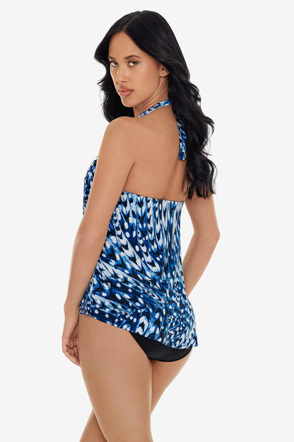 Sophie Tankini Top in Quill Blue/Multi | Miraclesuit