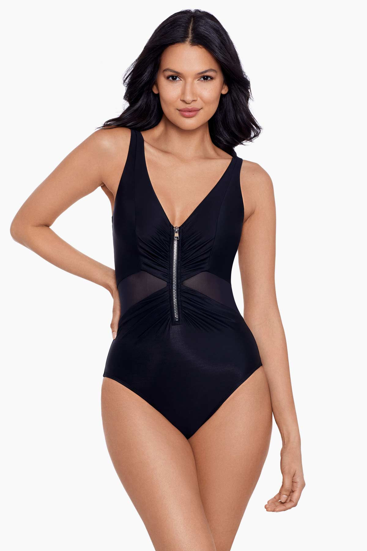 Network News Vive One Piece Swimsuit Black | Miraclesuit