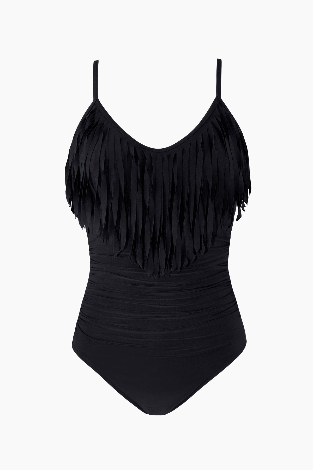 Magicsuit Fringe Blaire One Piece Swimsuit Black | Miraclesuit