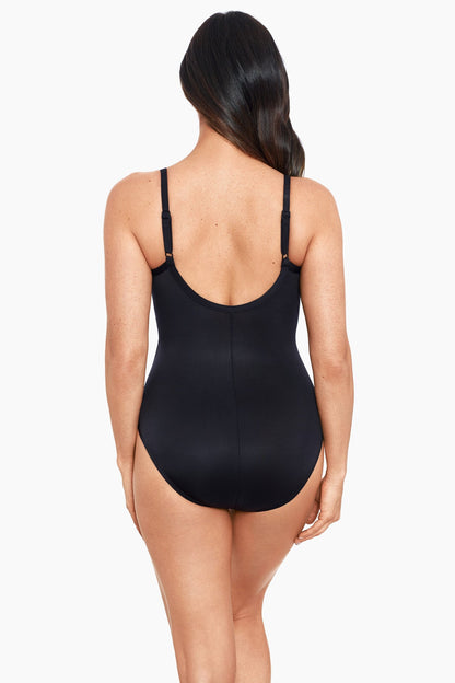 Network News Belle One Piece Swimsuit Black | Miraclesuit