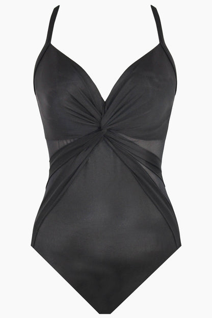 Network News Belle One Piece Swimsuit Black | Miraclesuit