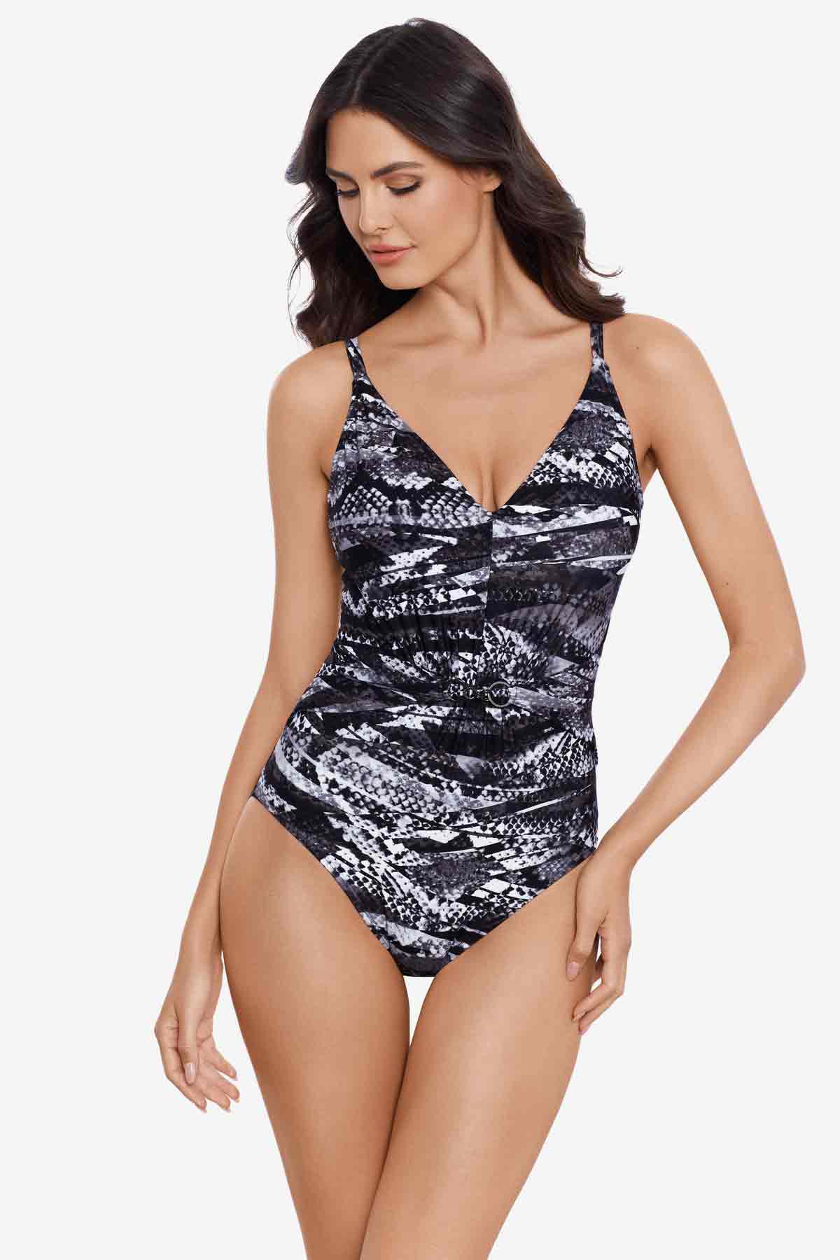 Magicsuit Za'Atar Gianna One Piece Swimsuit Black/Grey | Miraclesuit