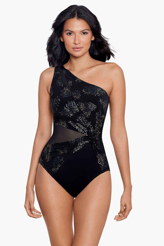 Iridium Minx One Piece Swimsuit Black/Multi | Miraclesuit