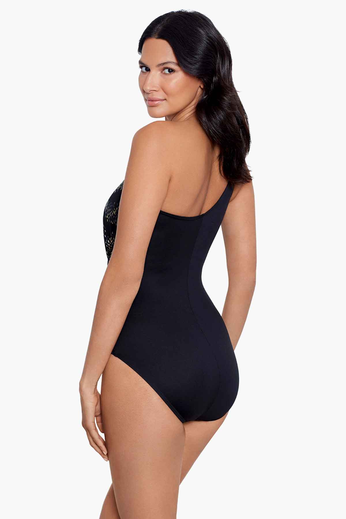 Iridium Minx One Piece Swimsuit Black/Multi | Miraclesuit