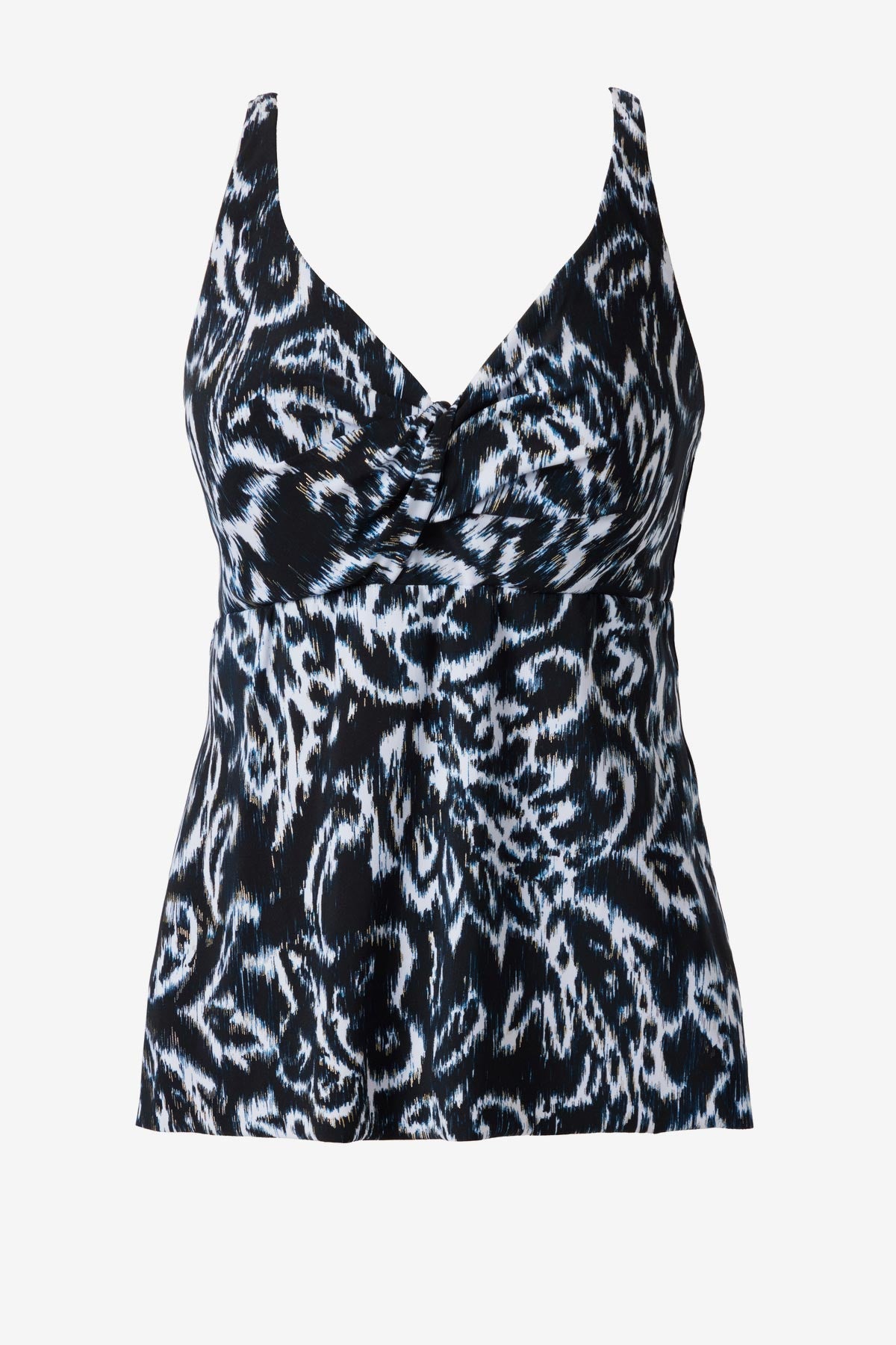 Ayla Tankini Top in Adorn Black/White | Miraclesuit