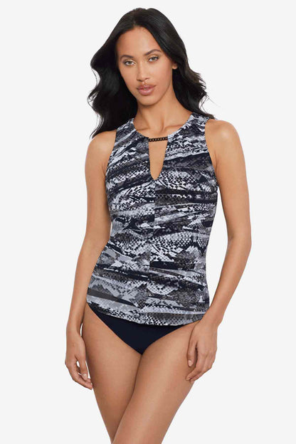Magicsuit Za'Atar Chanae Tankini Top Black/Grey | Miraclesuit