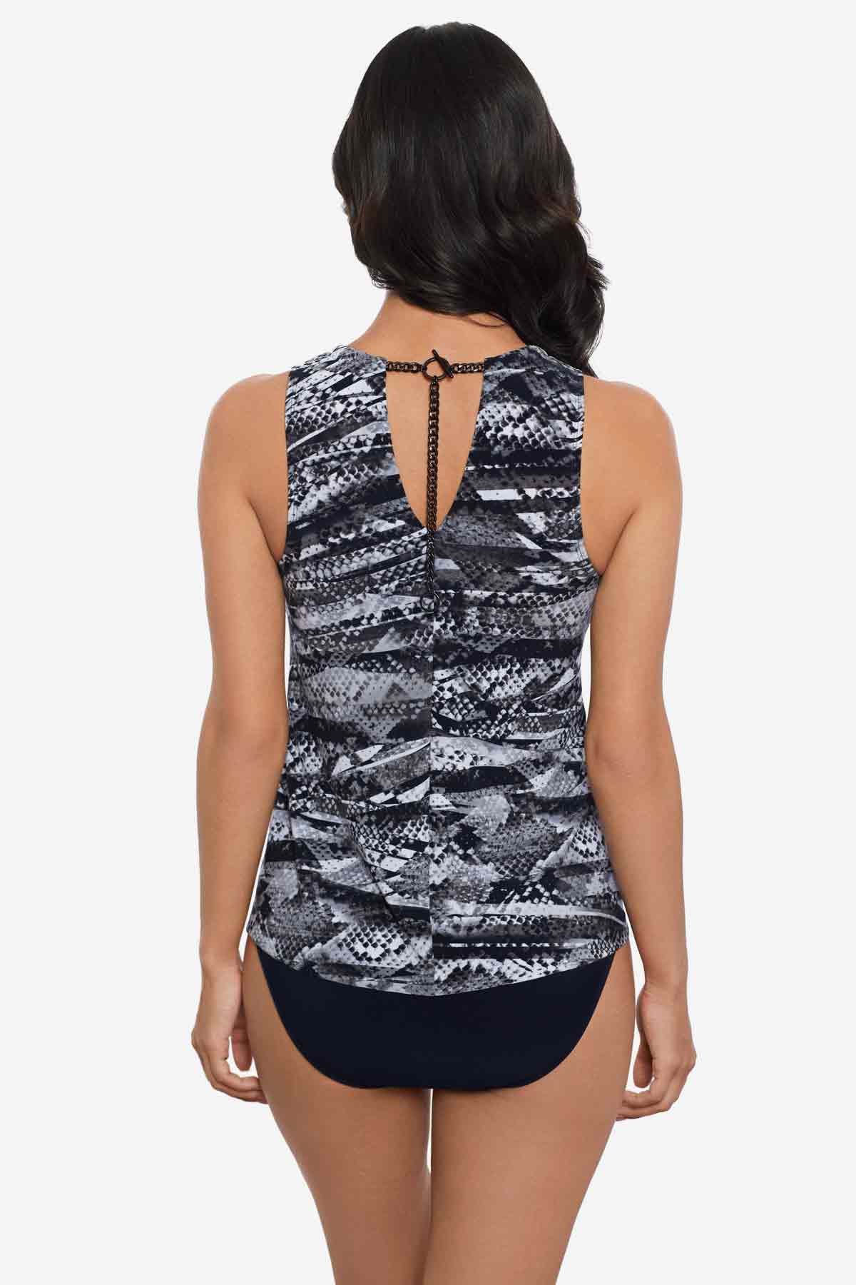 Magicsuit Za'Atar Chanae Tankini Top Black/Grey | Miraclesuit