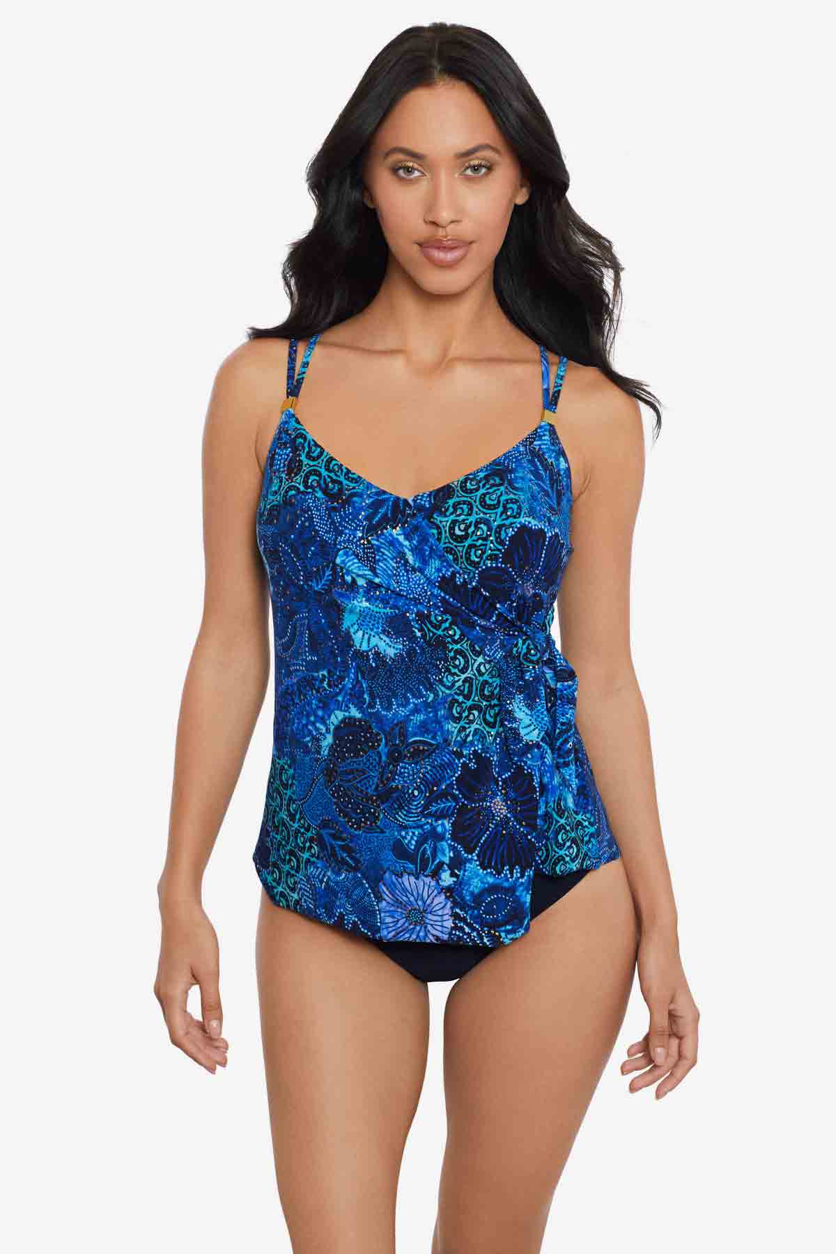 Magicsuit Jewels In The Nile Carma Tankini Top Blue/Multi | Miraclesuit