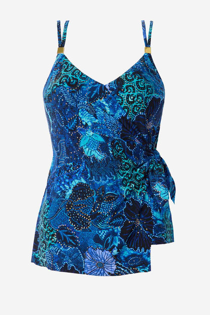 Magicsuit Jewels In The Nile Carma Tankini Top Blue/Multi | Miraclesuit