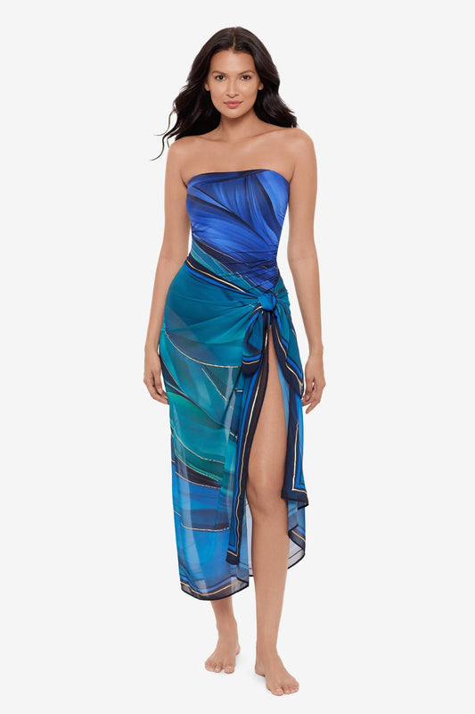 Pareo Cover Up in Maldiva Blue/Multi | Miraclesuit