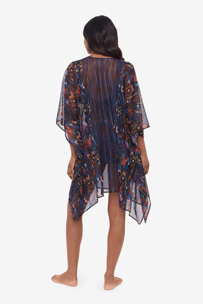 Tapiz Caftan Swim Cover Up Black/Multi | Miraclesuit