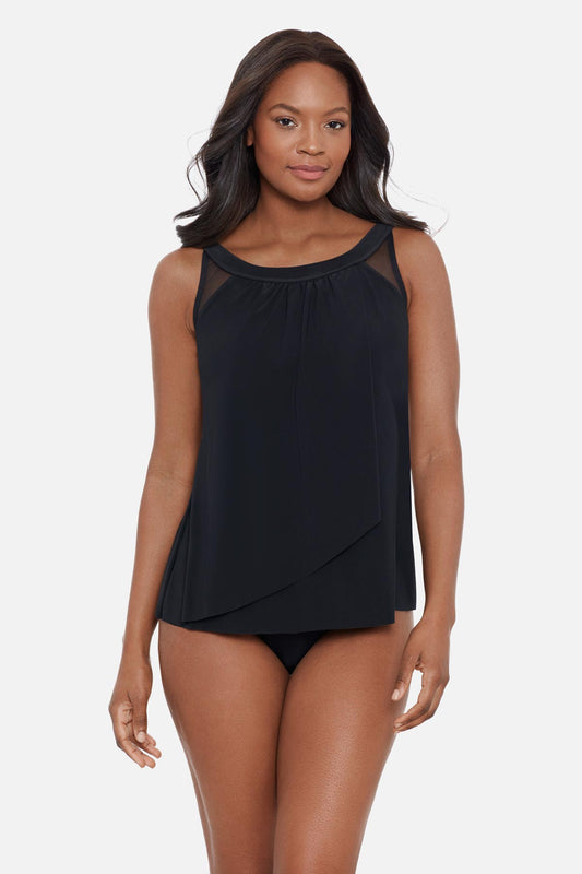 DD-Cup Ursula Tankini Top Black | Miraclesuit