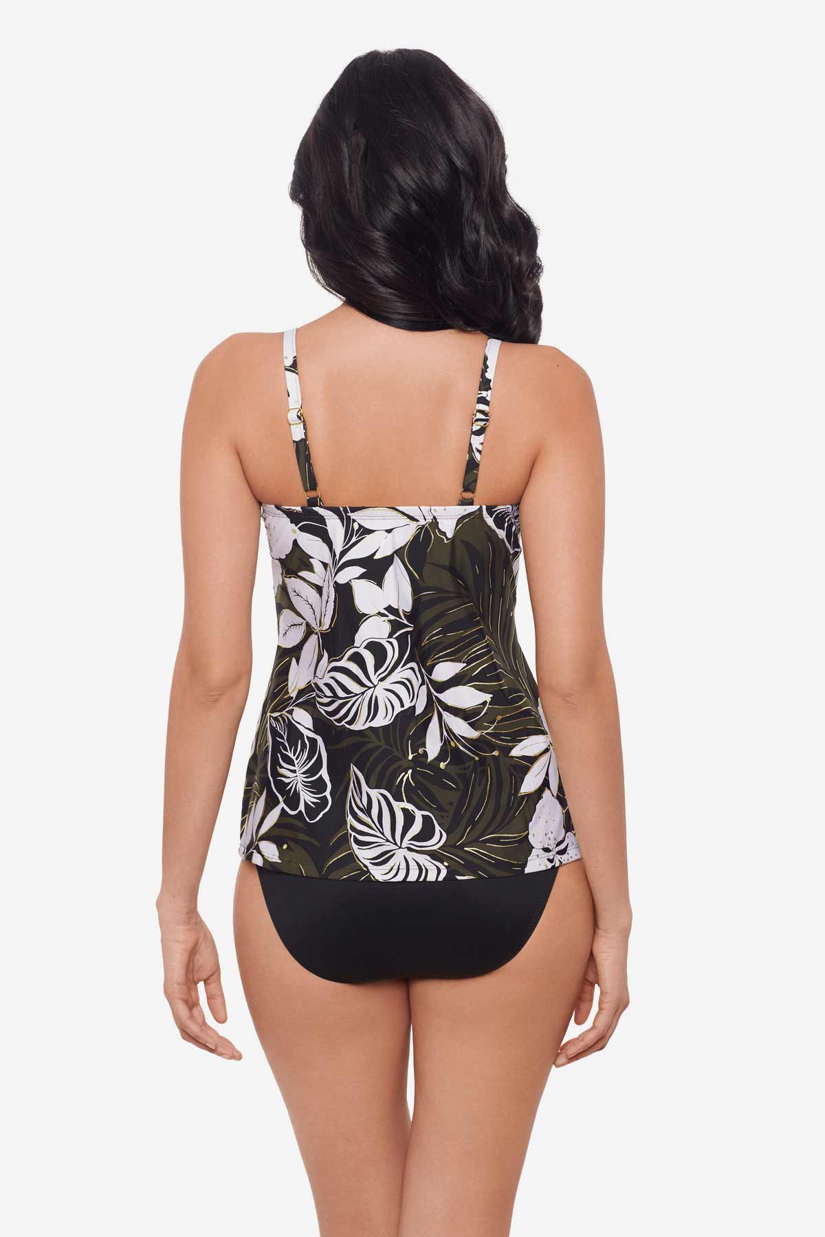 Elle Dorado Love Knot Tankini Top Black/Multi | Miraclesuit