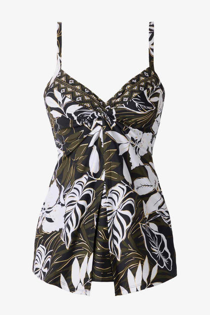 Elle Dorado Love Knot Tankini Top Black/Multi | Miraclesuit