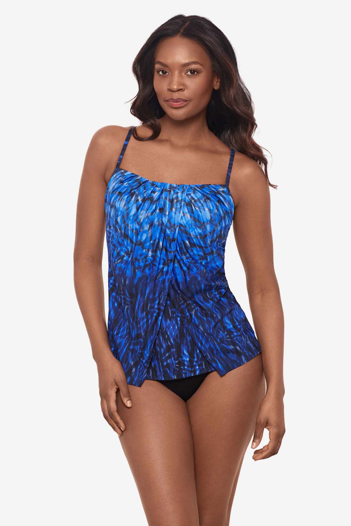 Paka Mayan Jubilee Tankini Top Blue/Black | Miraclesuit