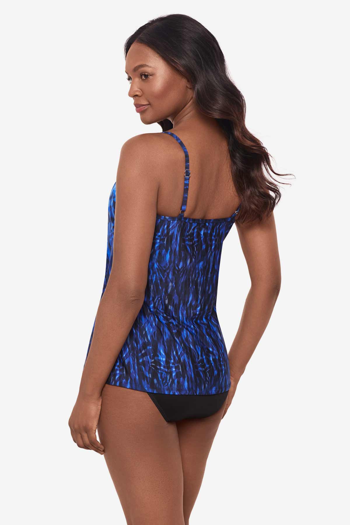 Paka Mayan Jubilee Tankini Top Blue/Black | Miraclesuit