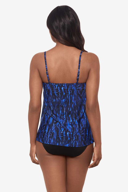 Paka Mayan Jubilee Tankini Top Blue/Black | Miraclesuit
