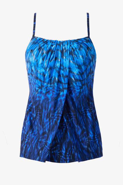 Paka Mayan Jubilee Tankini Top Blue/Black | Miraclesuit