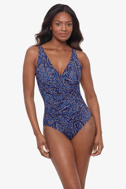 Spotlight Oceanus One Piece Swimsuit DD-Cup Plum/Multi | Miraclesuit