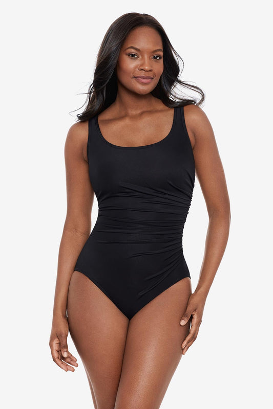 Sideswipe One Piece Swimsuit DD-Cup Black | Miraclesuit