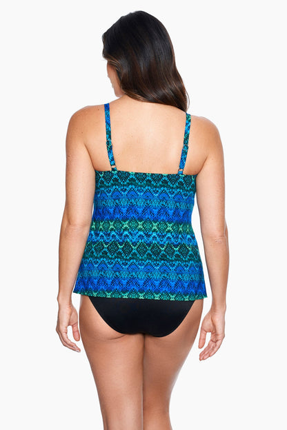 Love Knot Tankini Top in Ocean Ombre Blue/Multi | Miraclesuit