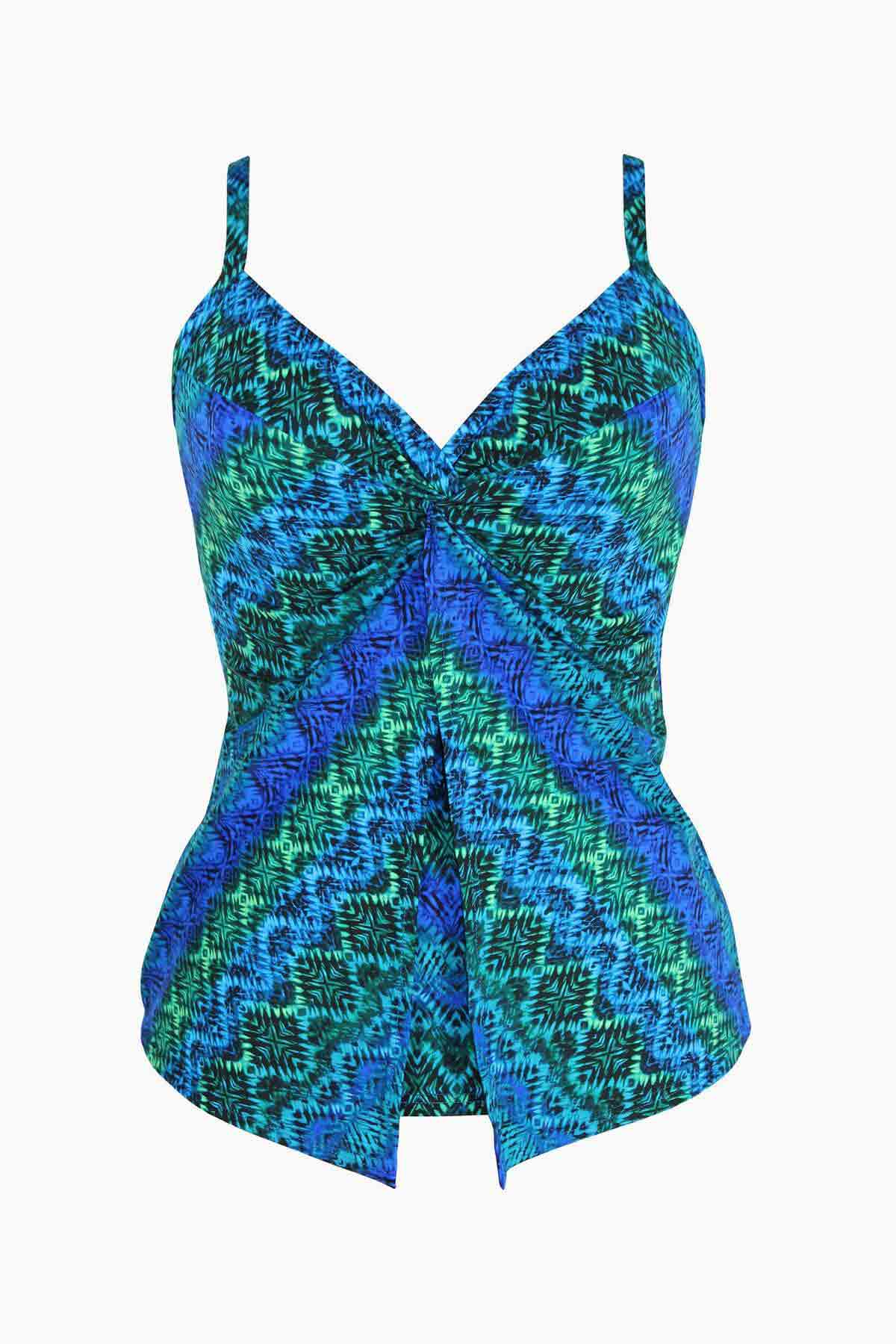 Love Knot Tankini Top in Ocean Ombre Blue/Multi | Miraclesuit