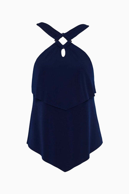 Magicsuit Square Cut Carolina Wire-Free Tankini Navy | Miraclesuit