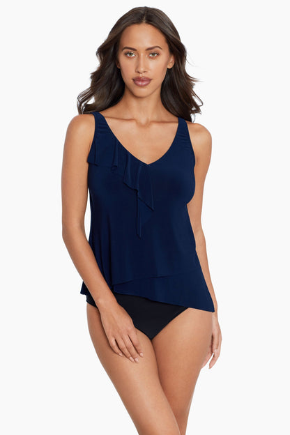 Magicsuit Cascade Amira Tankini Navy | Miraclesuit