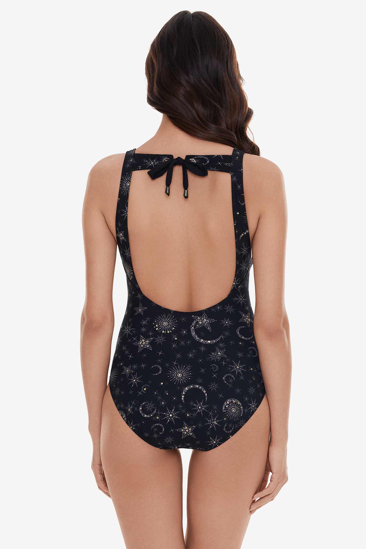 Magicsuit Lucky Stars Steffi Tummy Control Swimsuit Black/Gold | Miraclesuit