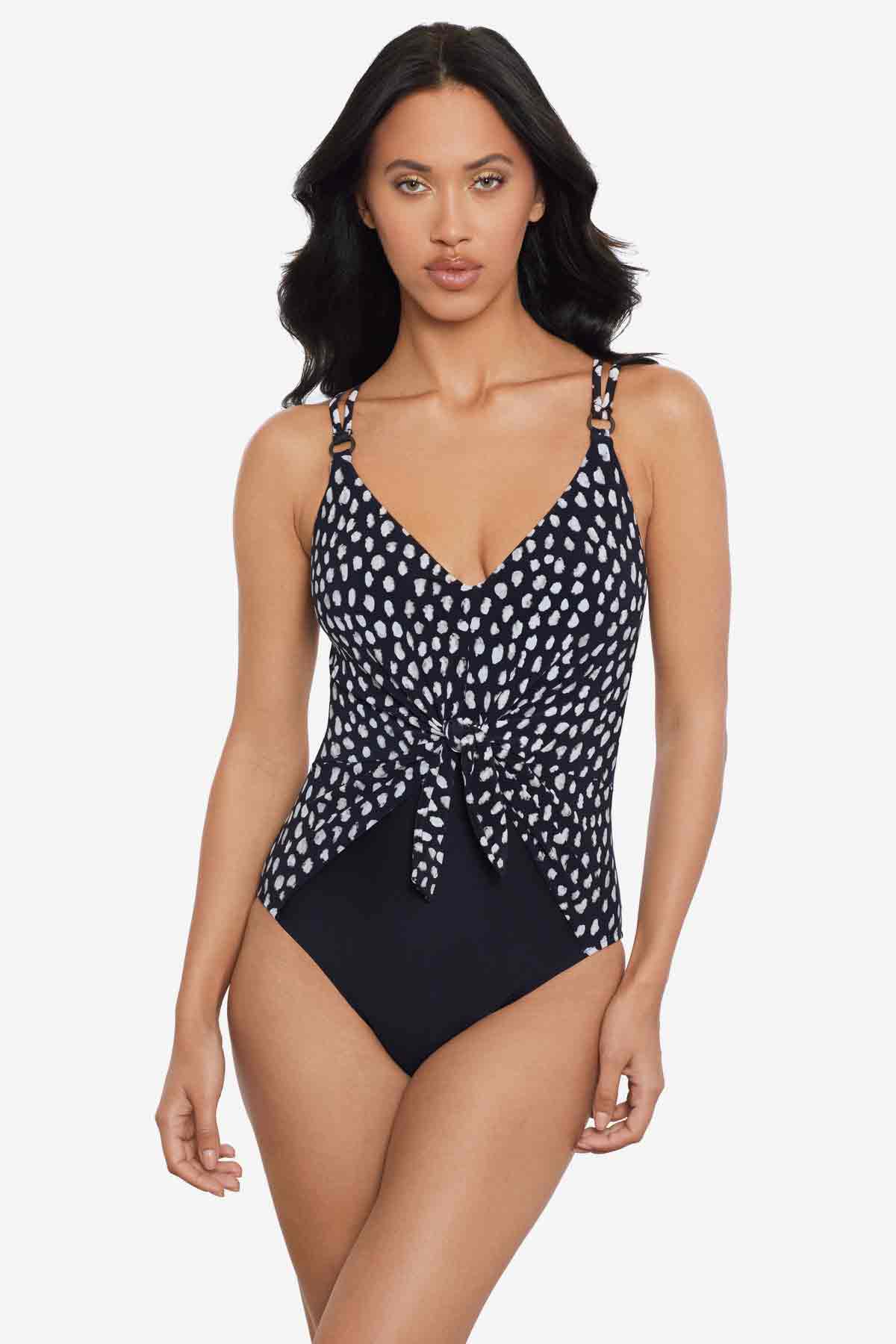 Magicsuit Pebbles Saki One Piece Swimsuit Black/White | Miraclesuit