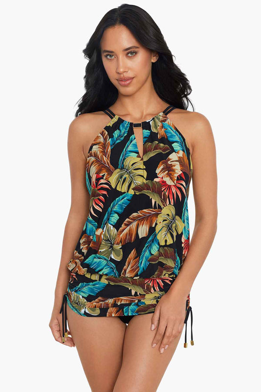 Magicsuit Aloe Susan Adjustable One Piece Swimsuit Black/Multi | Miraclesuit