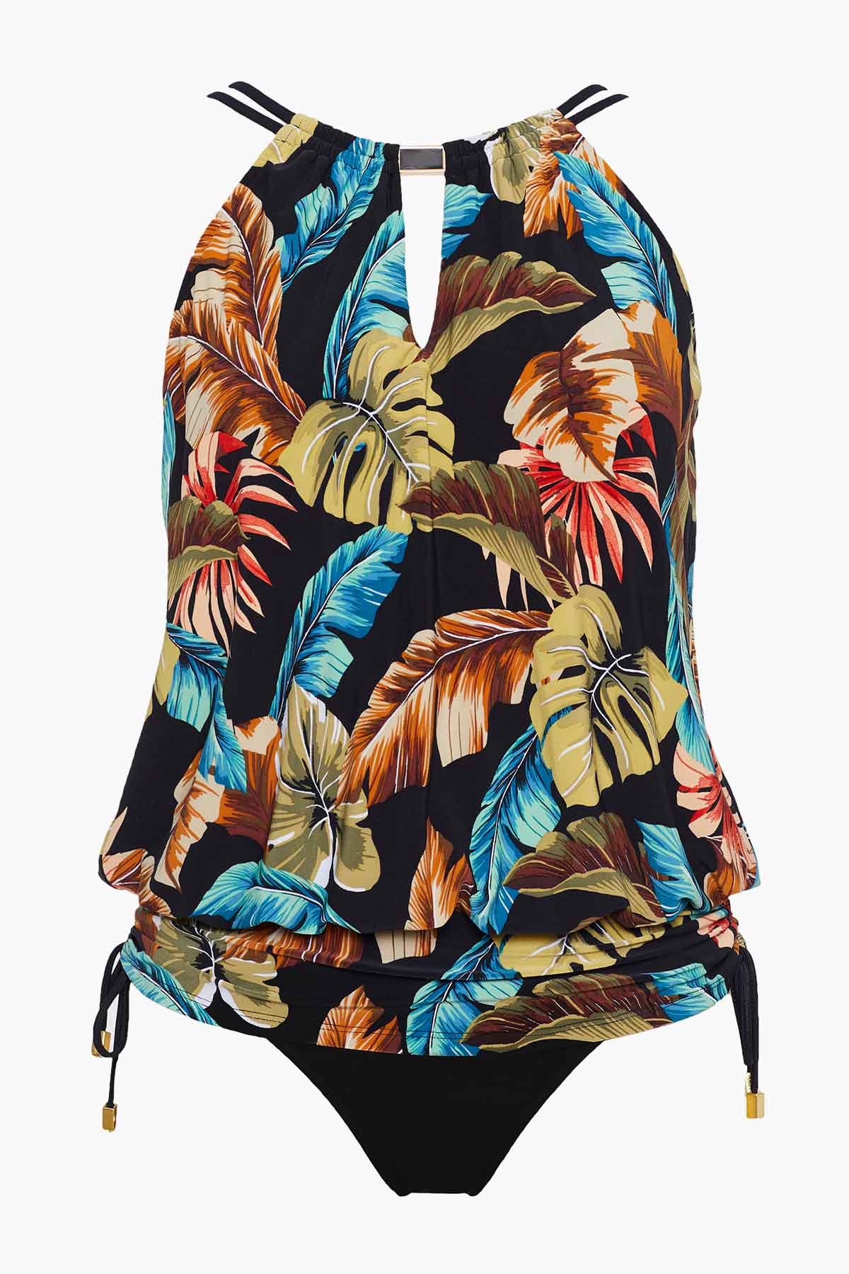 Magicsuit Aloe Susan Adjustable One Piece Swimsuit Black/Multi | Miraclesuit