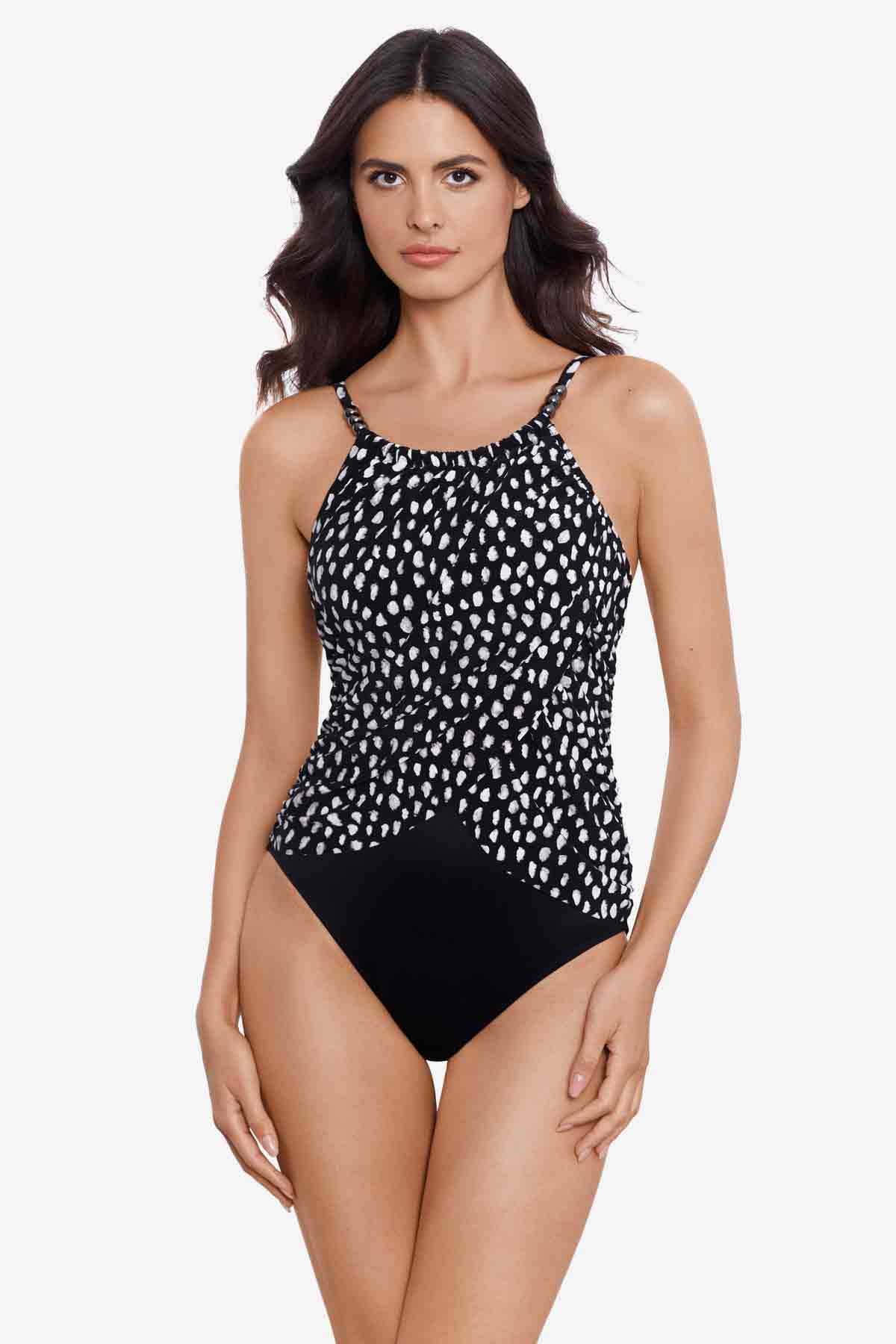 Magicsuit Pebbles Lisa One Piece Swimsuit Black/White | Miraclesuit