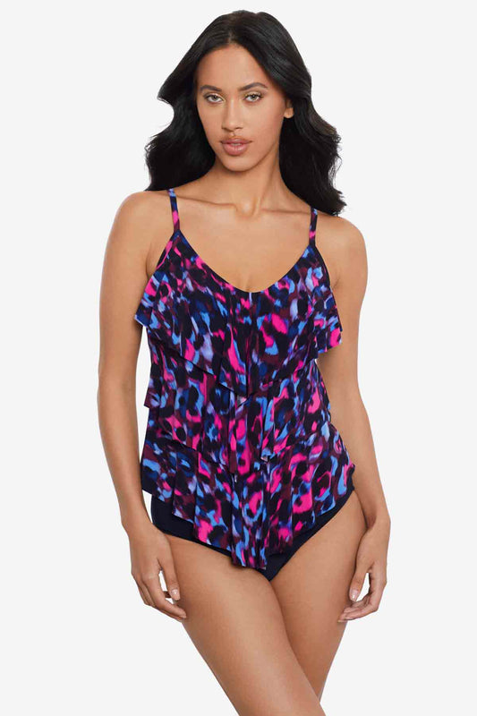Magicsuit Cherry Bomb Rita Tankini Top Black/Multi | Miraclesuit