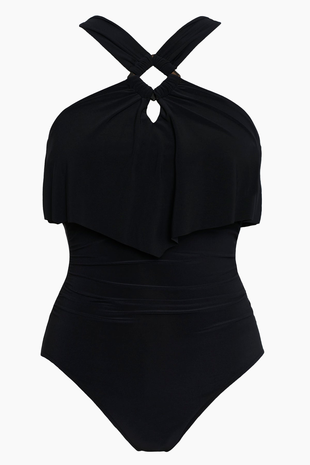 Tummy Control Swimsuit One Piece - Magicsuit Square Cut Liza Black | Miraclesuit